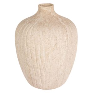 Jarrón cerámica beige 19x19x26 cm