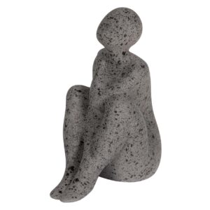 Figura mujer cerámica negro 24x15x29 cm