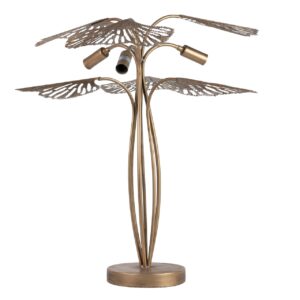 Lámpara sobremesa metal dorada 68x68x67 cm