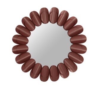 Espejo metal redondo burgundy 85x6x85 cm