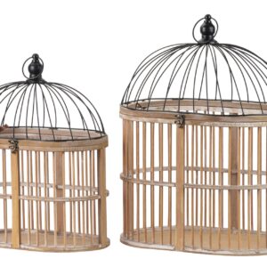Set 2 faroles antique 45x30x56 / 37x22x47 cm
