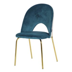 Silla velvet azul gris 49x53x87 cm