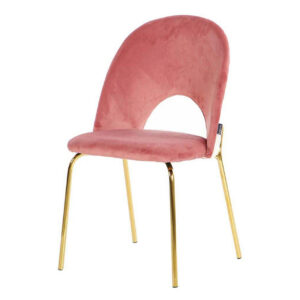 Silla velvet rosa gris 49x53x87 cm