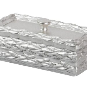 Caja resina plateada 20x10x7,5 cm