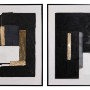 Set 2 cuadros 80% pintado a mano 63x4x83 cm