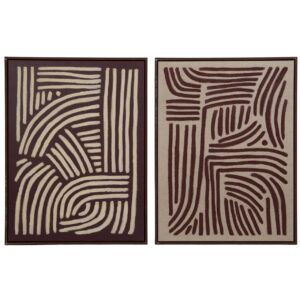 Set 2 cuadros 80% pintado a mano 63x4x83 cm