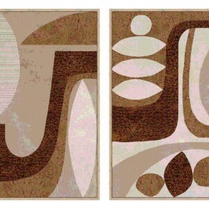 Set 2 cuadros 100% pintado a mano 63x4x83 cm