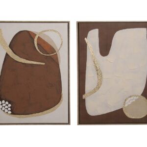 Set2 cuadros 80% pintado a mano 63x4x83 cm