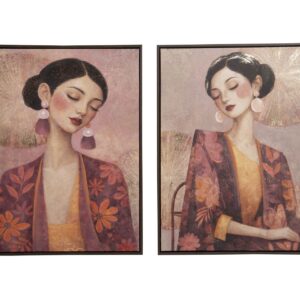 Set 2 cuadros 80% pintado a mano 63x4x83 cm