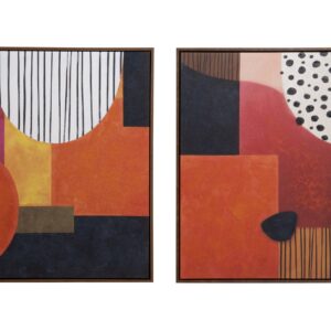 Set2 cuadros 80% pintado a mano 63x4x83 cm