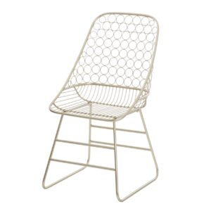 Silla metal champagne 46x52x89 cm