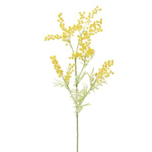 Rama flor mimosa poliéster amarillo 28x28x75 cm