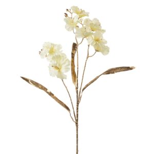 Rama flores poliéster beige 15x10x80 cm