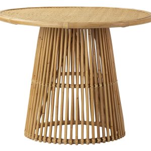 Mesa comedor bambú natural 100x100x77 cm