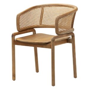 Silla madera teca natural 57x68x82 cm
